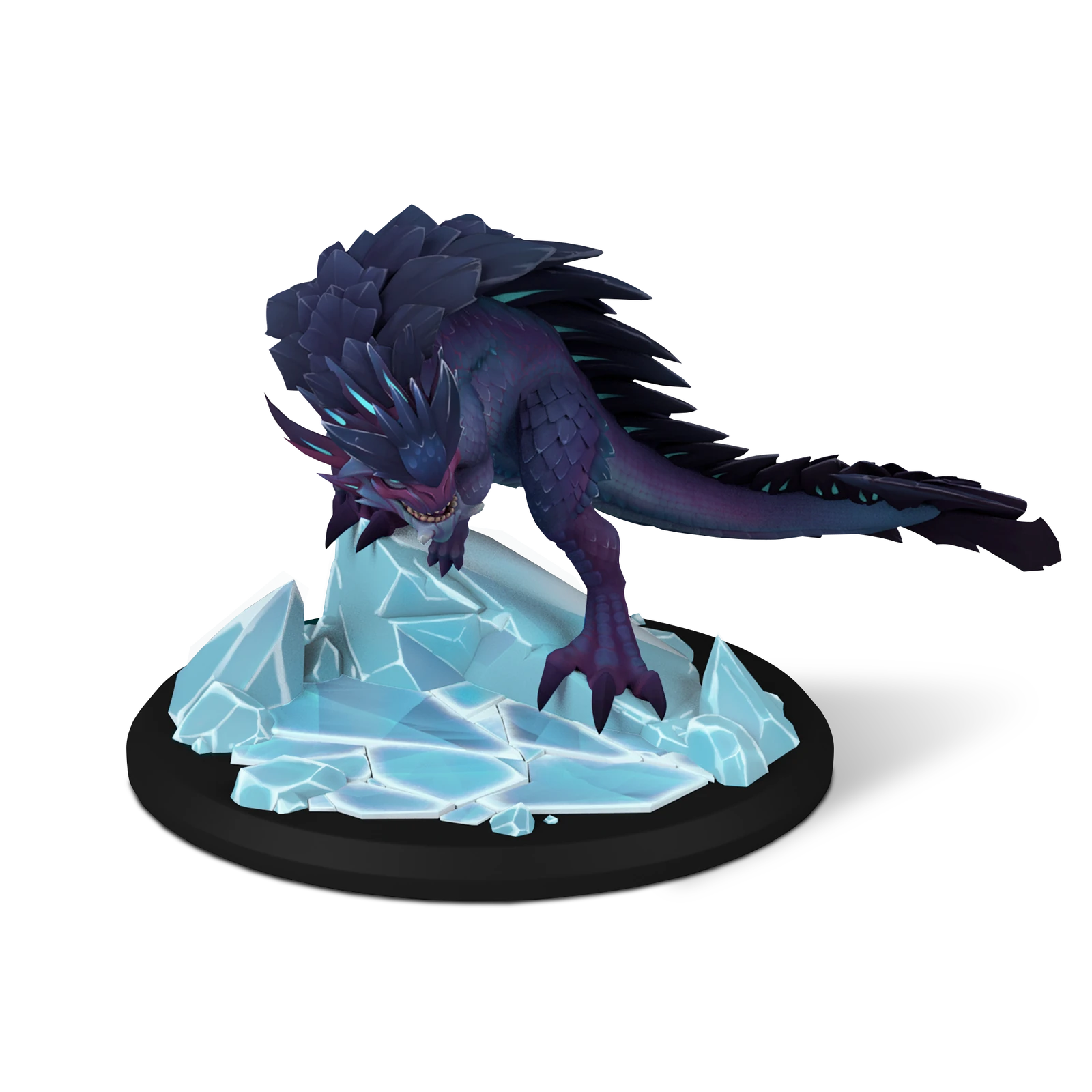 Dauntless Pangar statue on an icy base